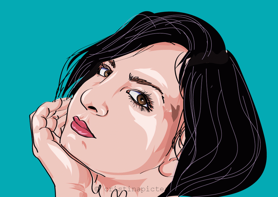 Ilustrator digital menggunakan AI tool untuk membuat sketsa karakter dengan cepat